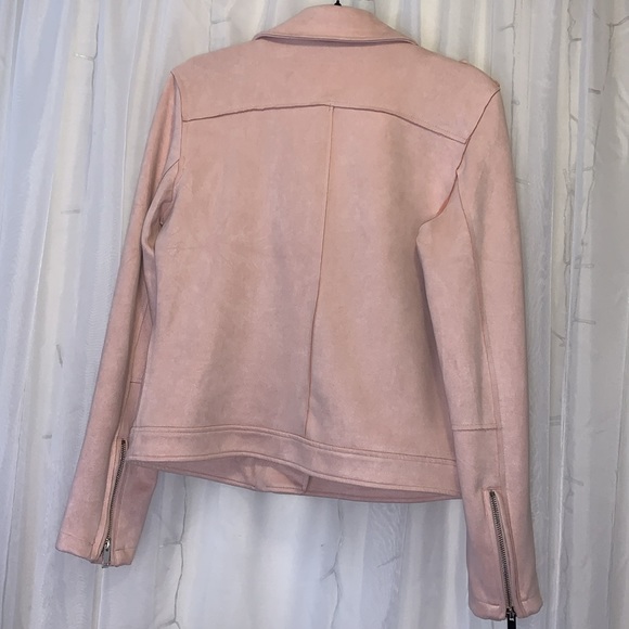 Light Pink Soft Moto Style Jacket - Picture 5 of 5